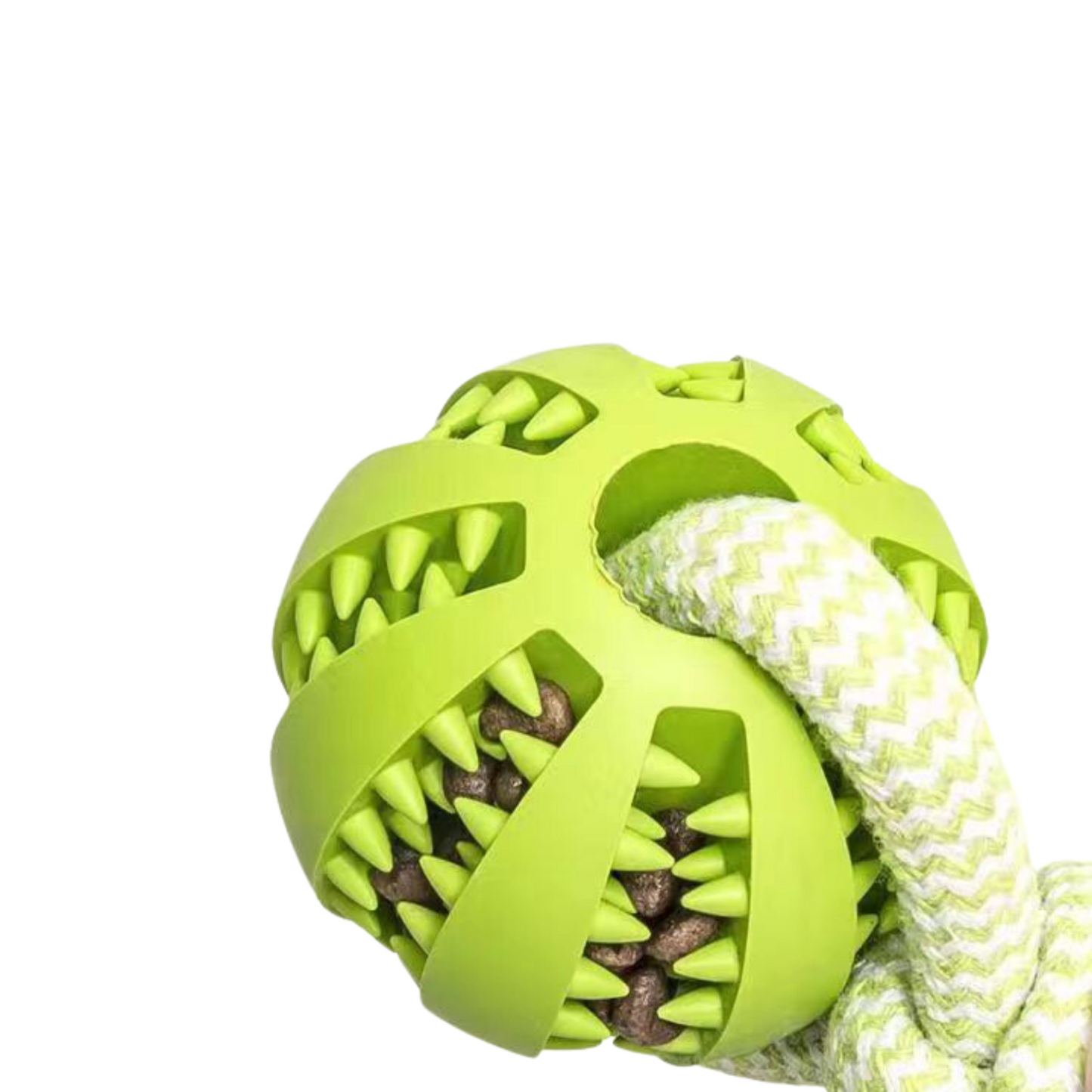 Interactive Dog Treat Ball with Hemp Rope – Durable Chew Toy for Small Dogs, Bite-Resistant & Teeth Cleaning Fun