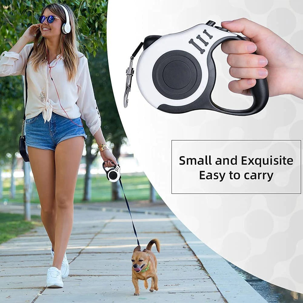 Reliable Automatic Retractable Dog Leash – Ideal for Comfortable Walking and Running – Available in 9.8 Ft (3m) or 16.4 Ft (5m)