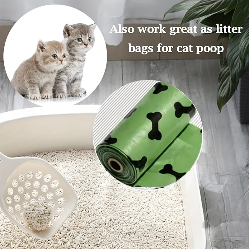 Eco-Friendly Biodegradable Dog Poop Bags – Thick, Leak-Proof with Convenient Dispenser for Hassle-Free Cleanups (6 Rolls / 30 Rolls)